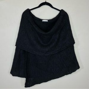 SKIN Alpaca Wool Blend Cowl Neck Poncho